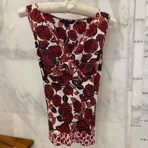 Silk faux-wrap sleeveless blouse by Boden